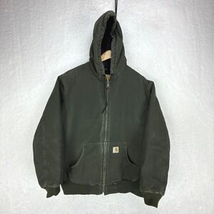 Carhartt Sandstone Active Jacket Quilt Lined Womens Large‎ WJ130 MOS Moss Green